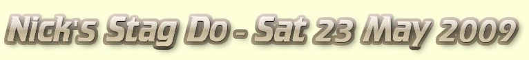 Saturday 23 May 2009