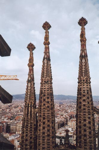 View from spire on Sagrada Familia