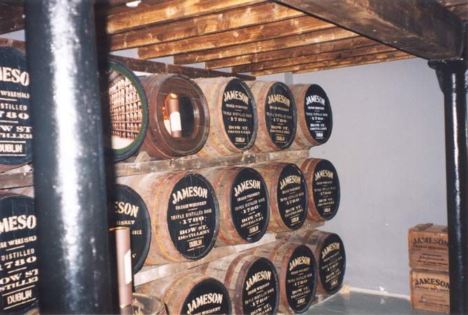 Jameson whisky barrels