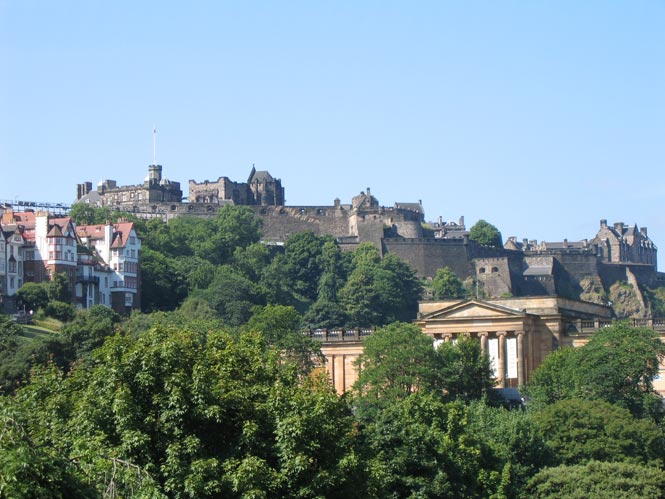 View of Edinburgh Castle from Princes Street