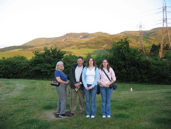 Hilly countryside around Edinburgh
