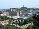 View over town and Waverley station from the castle