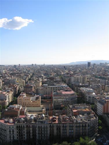 Looking over Barcelona