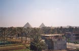 Approaching the pyramids from Cairo