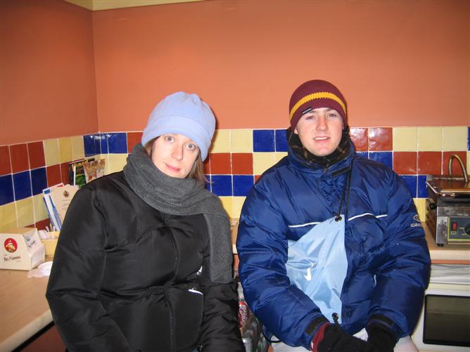 In a cafe