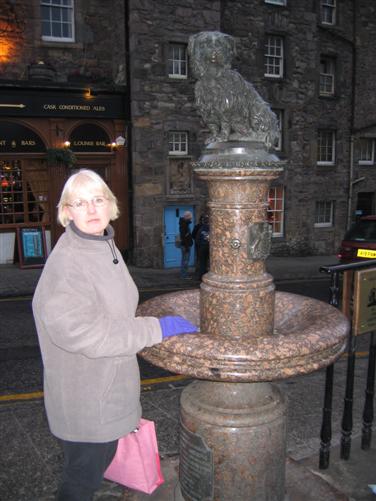 Mum with Greyfriars Bobby