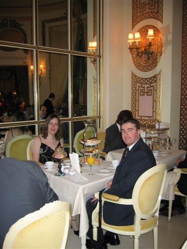 Us having Tea at the Ritz