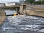 The start of our first run on the white water