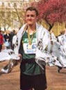 Nick after completing the London marathon