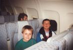 Richard and Nick on flight to Paris