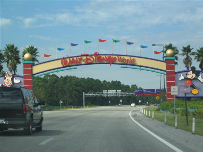 Entering Disney World
