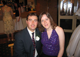 Richard and Melanie at Kev and Ali's wedding (June 2004)
