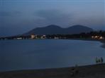 The landscape at dusk