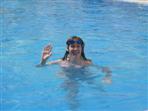 Melanie swimming at the hotel!