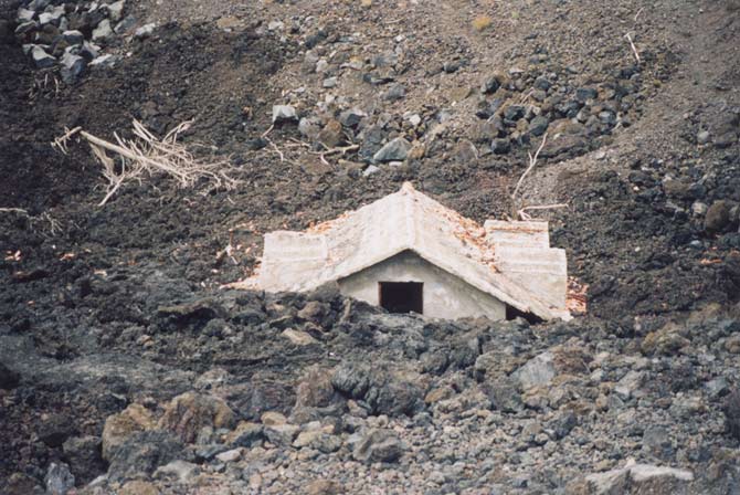 Buried in lava