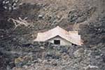 House buried in lava