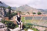 Melanie at the amphitheatre