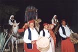 Musicians outside the Arabian feast